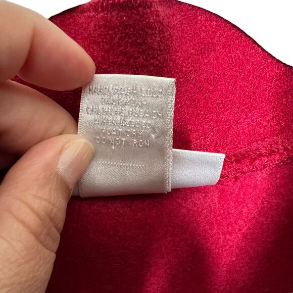 Soft Surroundings Red Fleece Tunic length Button up sweater size Medium - Picture 8 of 8